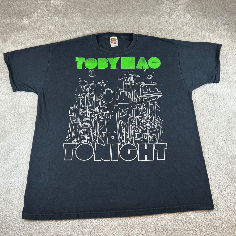 Vintage TobyMac Tonight Concert Graphic Tour T-Shirt Men's XL Black Rock Jesus